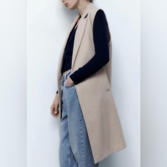 ZARA LONG WAISTCOAT - Picture 13 of 16